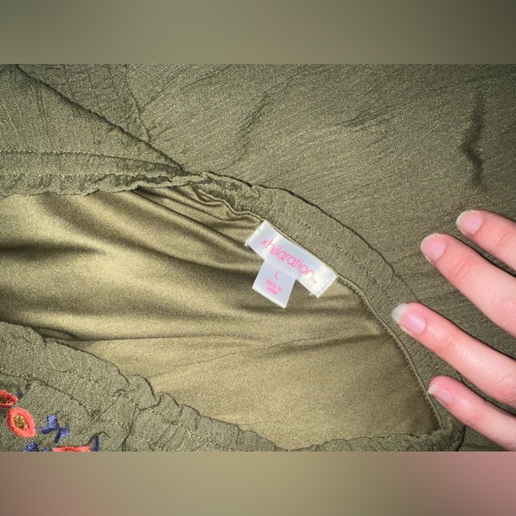 Green strapless romper - Picture 4 of 4